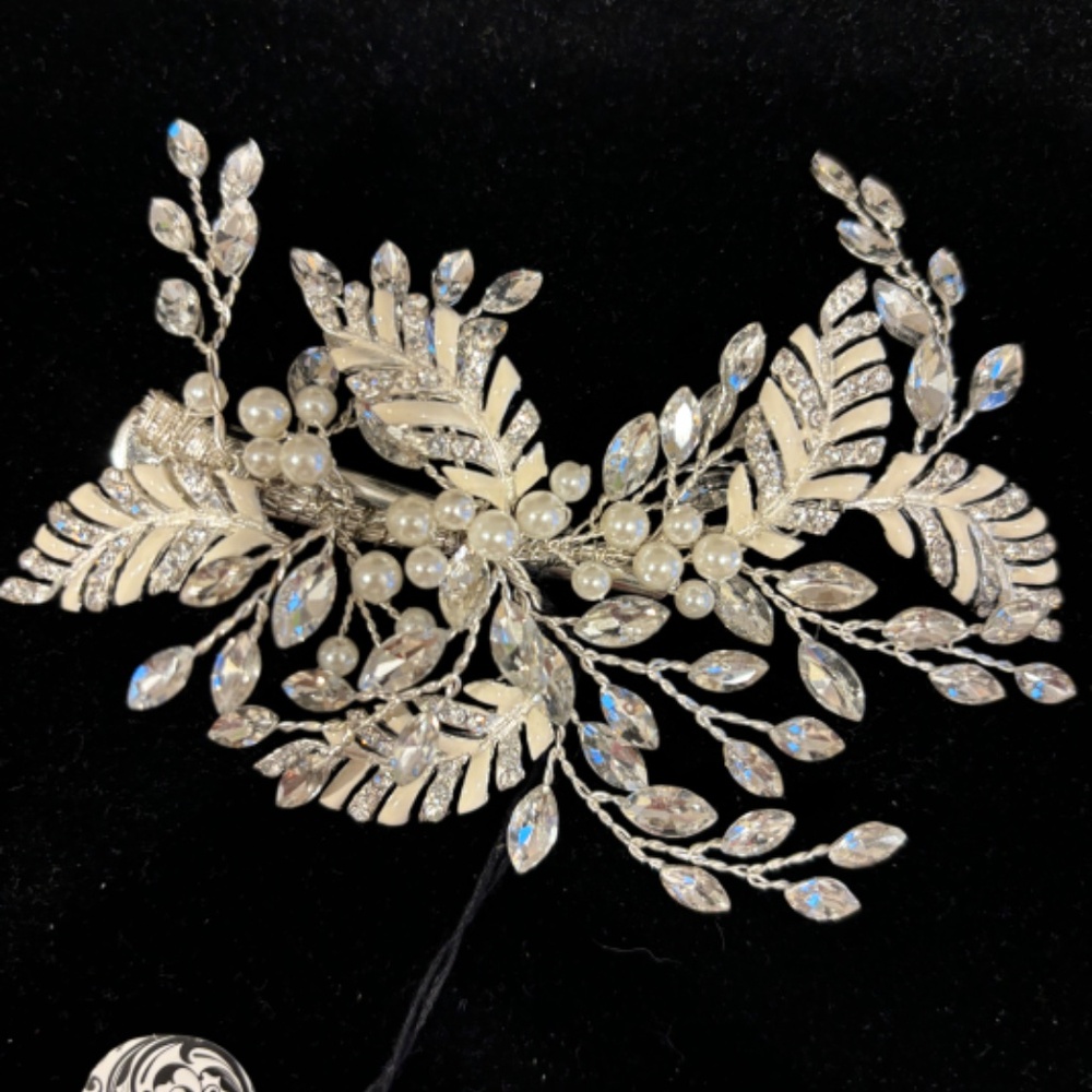 Symphony Bridal Rhinestone and Pearl Hair Clip